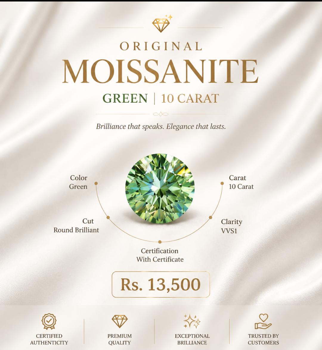 Moissanite Green 10 Carat